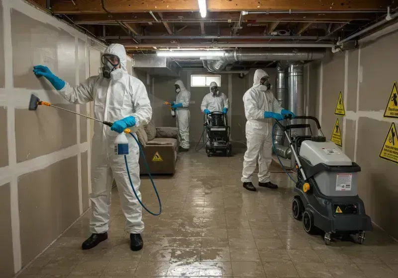 Basement Moisture Removal and Structural Drying process in Selmont-West Selmont, AL